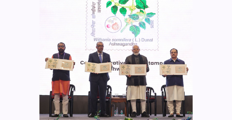 India Honours Ashwagandha with Commemorative Postal Stamp at WHO Global Summit