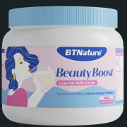 BTNature Beauty Boost Low Fat Milk Drink Coconut Flavour 450g