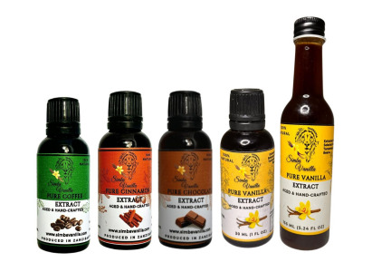 Natural Extracts:  Vanilla, Cocoa, Cinnamon, Coffee