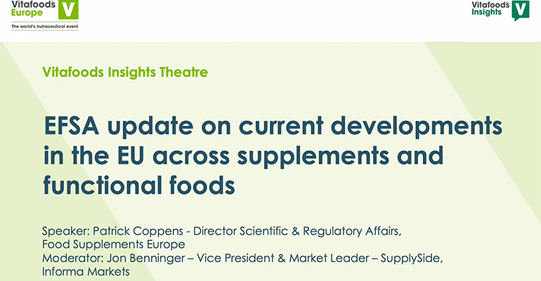 EFSA update on current developments in the EU across supplements and functional foods